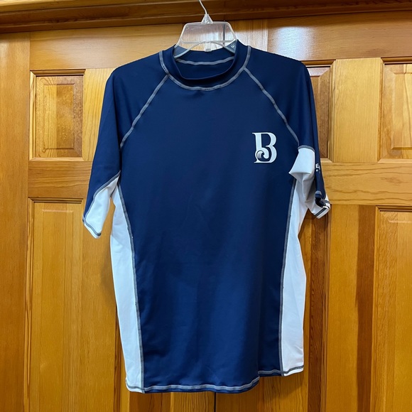 Palm Beach “The Breakers” navy & white deep blue gear water shirt - Picture 1 of 6